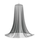 vidaXL Sieť proti komárom na posteľ 156 mesh Čierna ⌀56 x 220 cm – Obrázok 5