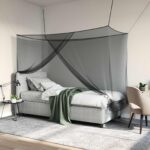 vidaXL Sieť proti komárom na posteľ 156 sieť Čierna 220 x 100 x 150 cm