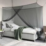 vidaXL Sieť proti komárom na posteľ 156 sieť Čierna 220 x 100 x 150 cm – Obrázok 3