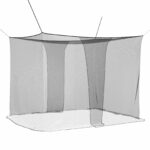 vidaXL Sieť proti komárom na posteľ 156 sieť Čierna 220 x 180 x 180 cm – Obrázok 2