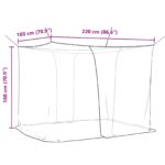 vidaXL Sieť proti komárom na posteľ 156 sieť Čierna 220 x 180 x 180 cm – Obrázok 7