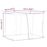 vidaXL Sieť proti komárom na posteľ 156 sieť Čierna 220 x 200 x 210 cm – Obrázok 7