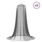 vidaXL Sieť proti komárom na posteľ 3 pcs 156 mesh Čierna ⌀56 x 220 cm – Obrázok 3
