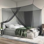 vidaXL Sieť proti komárom na posteľ 156 sieť 3 pcs Čierna Polyester – Obrázok 4