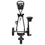 vidaXL Golfový vozík so sedadlom Čierna a biela 100 x 60 x 130 cm – Obrázok 3