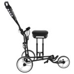 vidaXL Golfový vozík so sedadlom Čierna a biela 100 x 60 x 130 cm – Obrázok 4