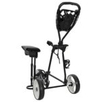 vidaXL Golfový vozík so sedadlom Čierna a biela 100 x 60 x 130 cm – Obrázok 5