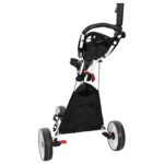 vidaXL Golfový vozík Čierna a biela 100 x 69 x 114 cm Hliník – Obrázok 5