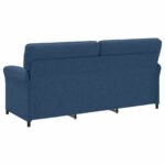 vidaXL Pohovka 100% polyester, kovový rám, MDF, Preglejka – Obrázok 5