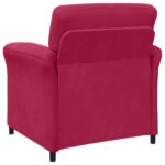 vidaXL 1-miestny gauč Víno červené 88 x 83 x 95 cm Zamat – Obrázok 5