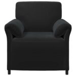 vidaXL 1-miestny gauč Čierna 88 x 83 x 95 cm Zamat – Obrázok 3