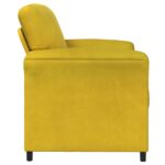 vidaXL 1-miestny gauč Žltá 88 x 83 x 95 cm Zamat – Obrázok 4