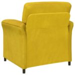 vidaXL 1-miestny gauč Žltá 88 x 83 x 95 cm Zamat – Obrázok 5