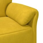vidaXL 1-miestny gauč Žltá 88 x 83 x 95 cm Zamat – Obrázok 6