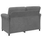 vidaXL 2-miestna pohovka Tmavosivá 138 x 83 x 95 cm Zamat – Obrázok 5