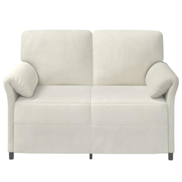 vidaXL 2-miestna pohovka Krémová 138 x 83 x 95 cm Zamat – Obrázok 3