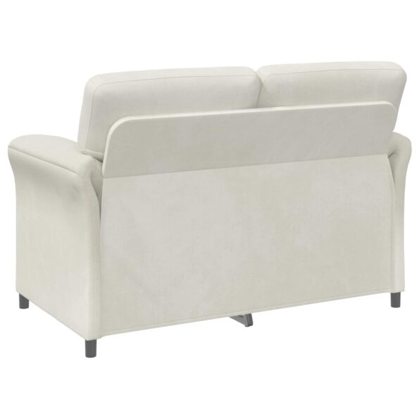 vidaXL 2-miestna pohovka Krémová 138 x 83 x 95 cm Zamat – Obrázok 5