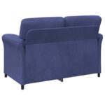 vidaXL 2-miestna pohovka Policajná modrá 138 x 83 x 95 cm Zamat – Obrázok 5