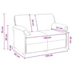 vidaXL 2-miestna pohovka Policajná modrá 138 x 83 x 95 cm Zamat – Obrázok 8