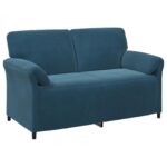 vidaXL 2-miestna pohovka Modrá 158 x 83 x 95 cm Zamat – Obrázok 2