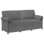 vidaXL 3-miestna pohovka Tmavosivá 198 x 83 x 95 cm Zamat – Obrázok 2