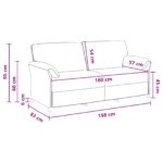 vidaXL 3-miestna pohovka Tmavosivá 198 x 83 x 95 cm Zamat – Obrázok 8
