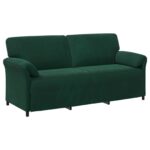 vidaXL 3-miestna pohovka Tmavozelená 198 x 83 x 95 cm Zamat – Obrázok 2