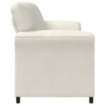 vidaXL 3-miestna pohovka Krémová 198 x 83 x 95 cm Zamat – Obrázok 4