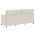 vidaXL 3-miestna pohovka Krémová 198 x 83 x 95 cm Zamat – Obrázok 5