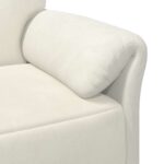 vidaXL 3-miestna pohovka Krémová 198 x 83 x 95 cm Zamat – Obrázok 6
