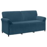 vidaXL 3-miestna pohovka Modrá 198 x 83 x 95 cm Zamat – Obrázok 2