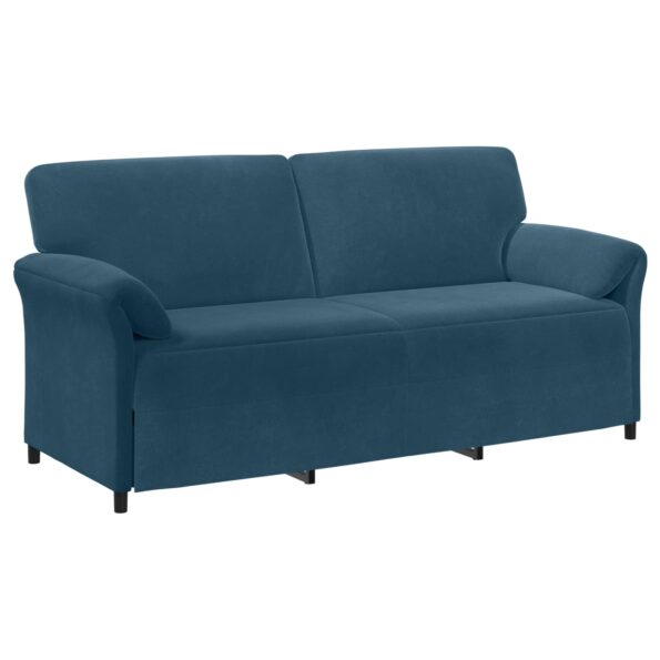 vidaXL 3-miestna pohovka Modrá 198 x 83 x 95 cm Zamat – Obrázok 2