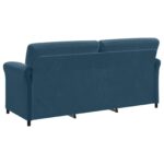 vidaXL 3-miestna pohovka Modrá 198 x 83 x 95 cm Zamat – Obrázok 5