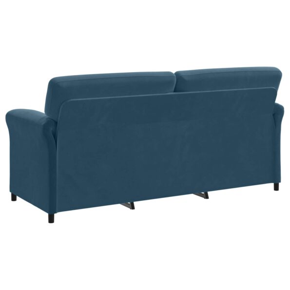 vidaXL 3-miestna pohovka Modrá 198 x 83 x 95 cm Zamat – Obrázok 5