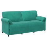 vidaXL 3-miestna pohovka Tyrkysová 198 x 83 x 95 cm Zamat – Obrázok 2