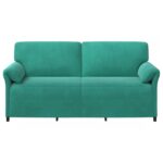 vidaXL 3-miestna pohovka Tyrkysová 198 x 83 x 95 cm Zamat – Obrázok 3