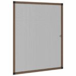 vidaXL Hmyzová sieť na okná Hnedá 120 x 140 cm Hliník a sklolaminát – Obrázok 2