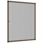 vidaXL Hmyzová sieť na okná Hnedá 120 x 140 cm Hliník a sklolaminát – Obrázok 4