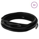 vidaXL Kožený remienok Čierna 200 x 0,4 cm Koža – Obrázok 2