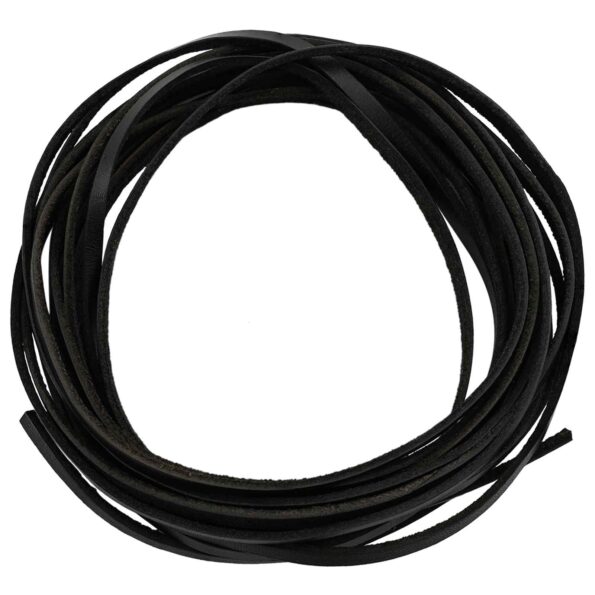 vidaXL Kožený remienok Čierna 1000 x 0,4 cm Koža – Obrázok 3