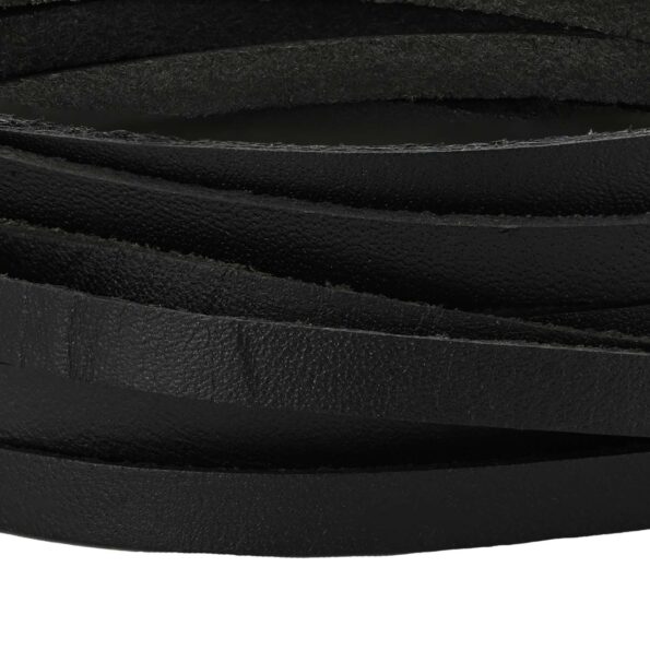 vidaXL Kožený remienok Čierna 500 x 0,8 cm Koža – Obrázok 4