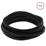 vidaXL Kožený remienok Čierna 1000 x 0,8 cm Koža – Obrázok 2