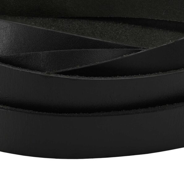 vidaXL Kožený remienok Čierna 500 x 2 cm Koža – Obrázok 4