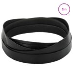 vidaXL Kožený remienok Čierna 200 x 4 cm Koža – Obrázok 2
