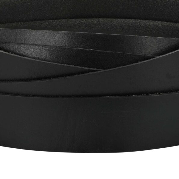 vidaXL Kožený remienok Čierna 200 x 4 cm Koža – Obrázok 4