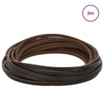 vidaXL Kožený remienok Tmavohnedá 200 x 0,3 cm Koža – Obrázok 2