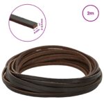 vidaXL Kožený remienok Tmavohnedá 200 x 0,4 cm Koža – Obrázok 8