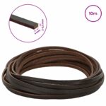 vidaXL Kožený remienok Tmavohnedá 1000 x 0,4 cm Koža – Obrázok 8