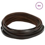 vidaXL Kožený remienok Tmavohnedá 500 x 0,5 cm Koža – Obrázok 2