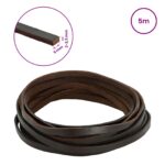 vidaXL Kožený remienok Tmavohnedá 500 x 0,5 cm Koža – Obrázok 8